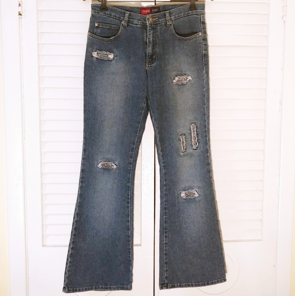 Jewel Tattered Jeans